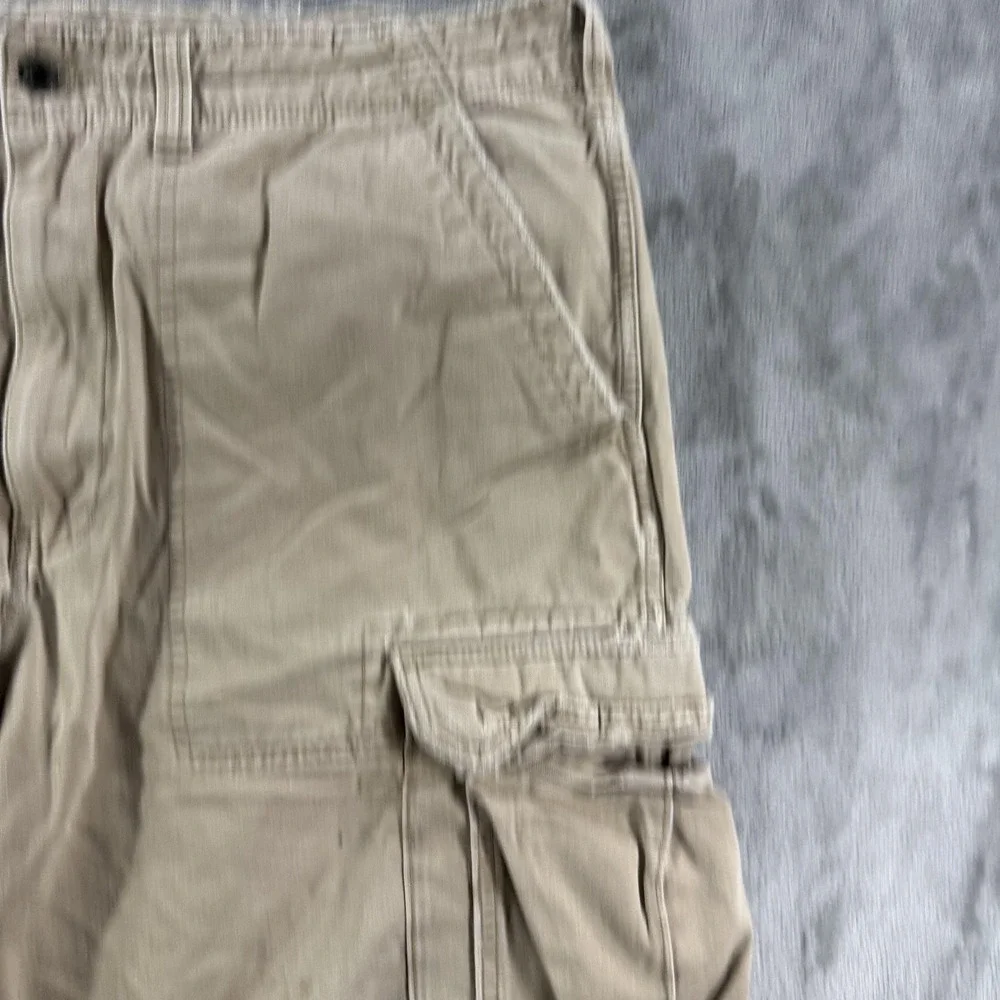 Polo Jeans Company Cargo Shorts Mens 40 Beige Canvas Relaxed Miltary Surplus‎